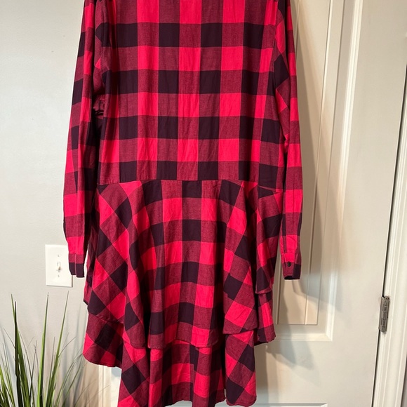 Drop waist peplum top plus size buffalo check ptp27 1/2 length 22 - Picture 5 of 7